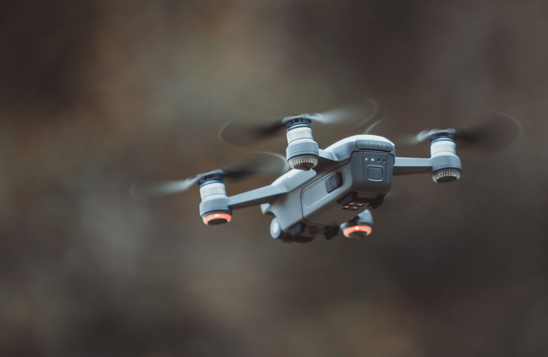 Drone in flight during an aerial content shoot